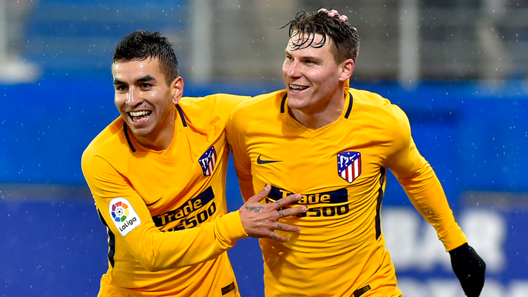 Kevin Gameiro celebrates his winner against Eibar Kevin Gameiro celebrates his winner against Eibar