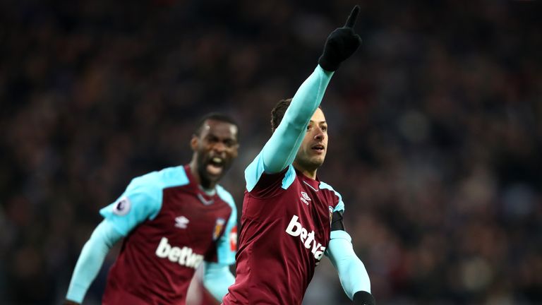 Javier Hernandez scored his first goal since October when levelling for the Hammers