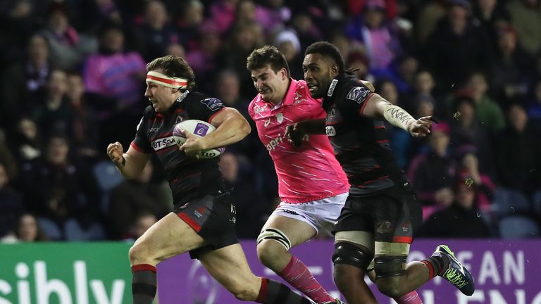 Hamish Watson breaks away to score Edinburgh's first try