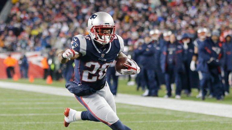 James White scored two touchdowns for New England.