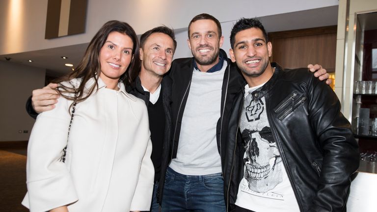 Amir Khan was joined by some of his jungle friends at the press conference