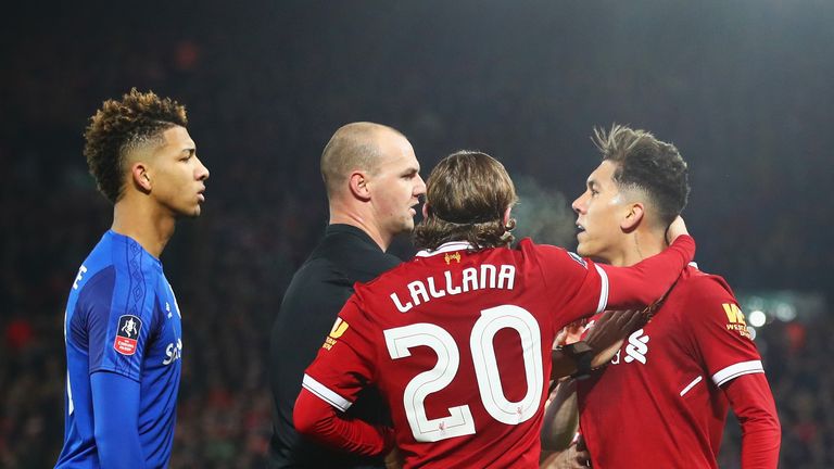The FA are investigating the clash between Holgate and Liverpool's Roberto Firmino