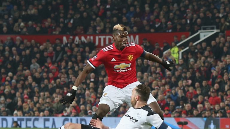 Pogba returned to training on Tuesday after missing the FA Cup win over Huddersfield