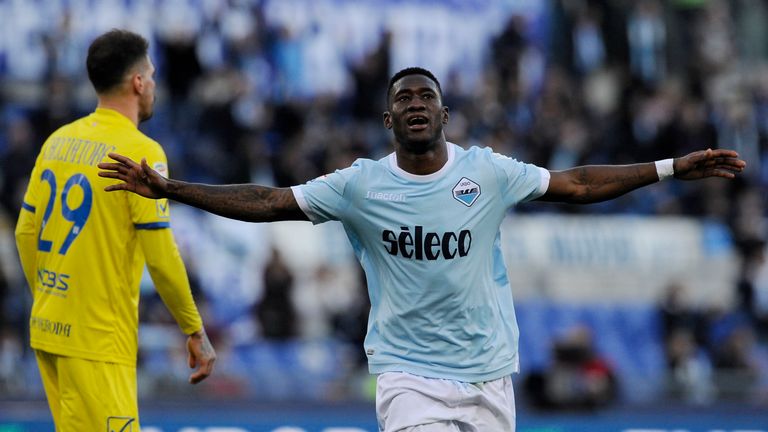 Quissanga Bastos scores Lazio's fourth goal of the game