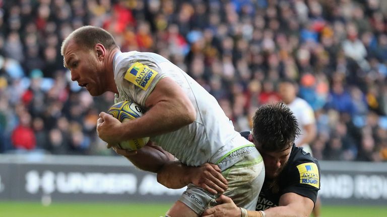Schalk Burger crashed over for a third try which had Saracens cruising at 18-3 ahead