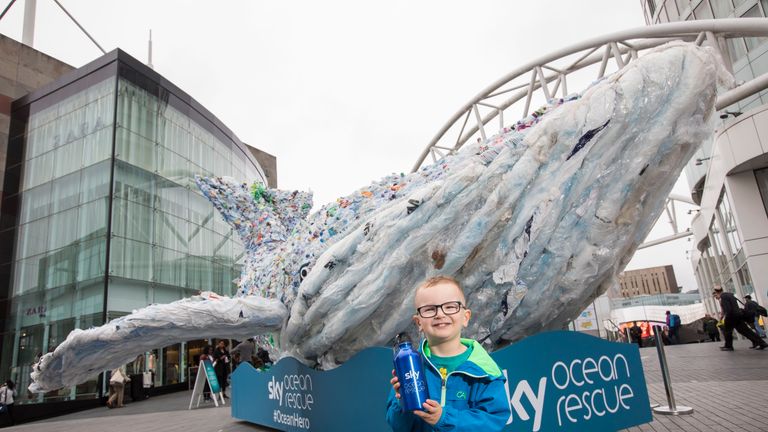 Plasticus the whale will be at Wembley on Monday evening