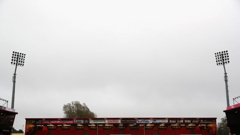 The temporary south stand was constructed following Bournemouth's promotion to the Championship in 2013