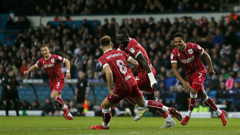 Famara Diedhiou celebrates his opening goal
