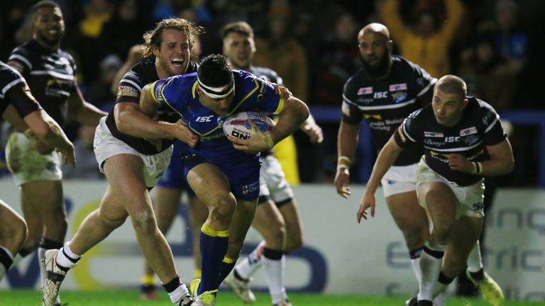Bryson Goodwin powers over for Warrington