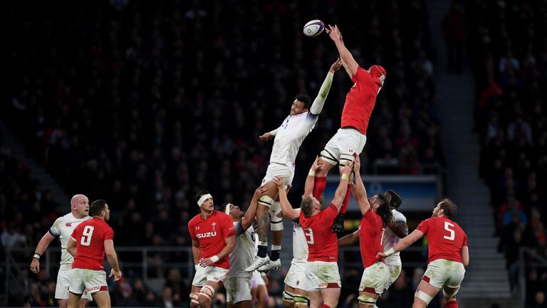Cory Hill was Wales' go-to man at the lineout on Saturday
