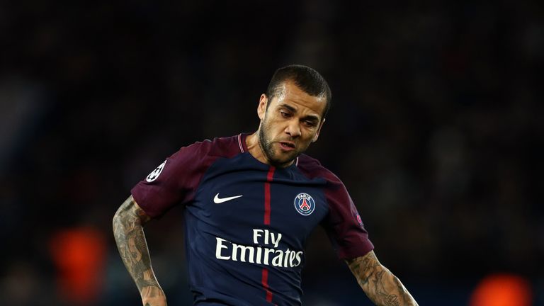 Alves will miss the World Cup in Russia after suffering a knee injury