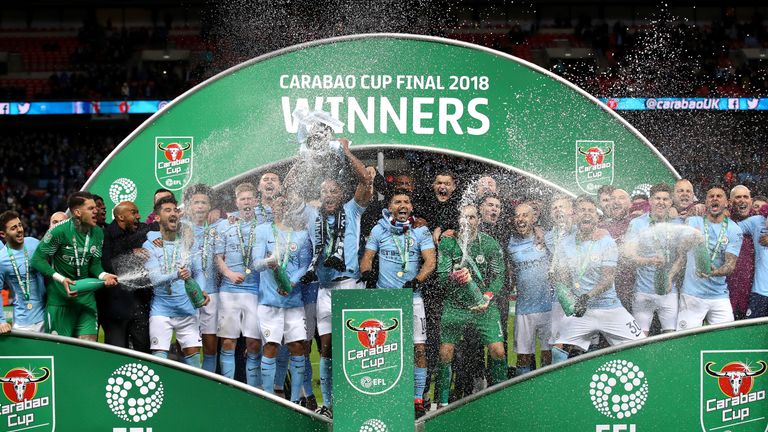 City won their first piece of silverware under Guardiola last month when they claimed the Carabao Cup