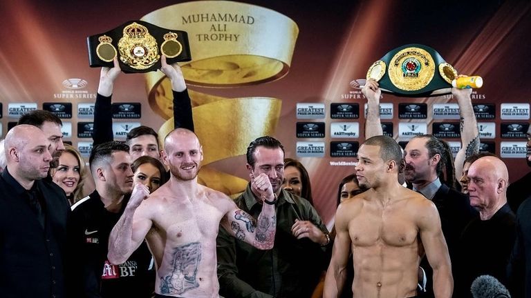 George Groves and Chris Eubank hit the scales (World Boxing Super Series)