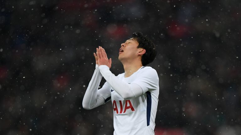 Heung-min Son was left frustrated after his penalty was ruled out