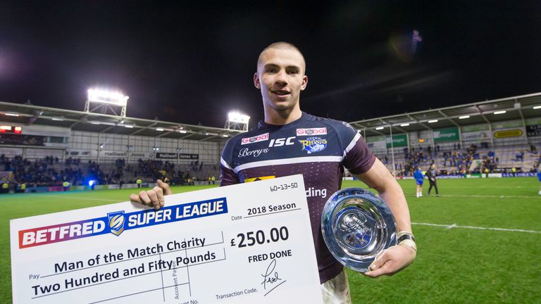 Jack Walker with the Betfred Man of the Match award