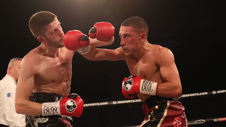 Cunningham was twice sent to the canvas
