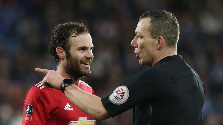 VAR was used to disallow Juan Mata's goal against Huddersfield in the Premier League in contentious fashion