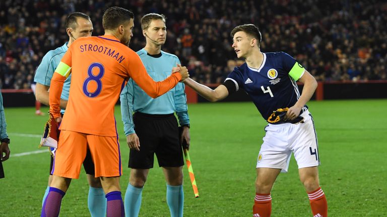 Tierney captained Scotland against the Netherlands in November