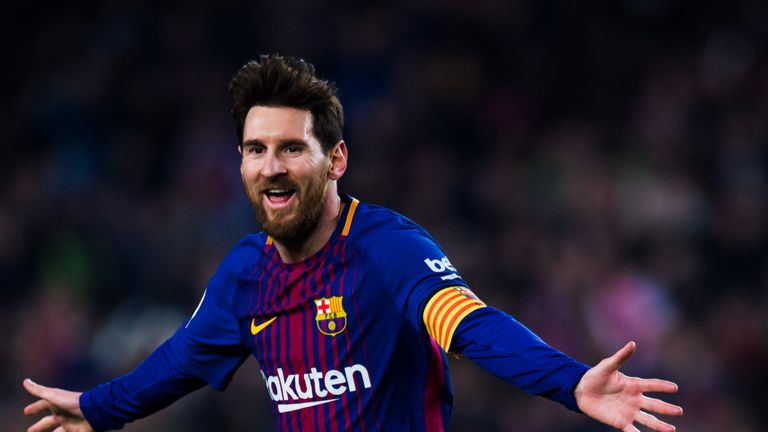 Lionel Messi scored a superb free-kick underneath the Girona wall to make it 3-1
