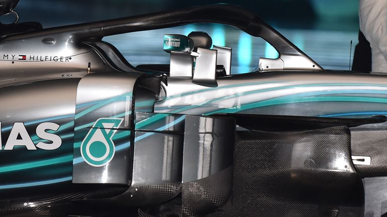 A close-up look at the Mercedes W09