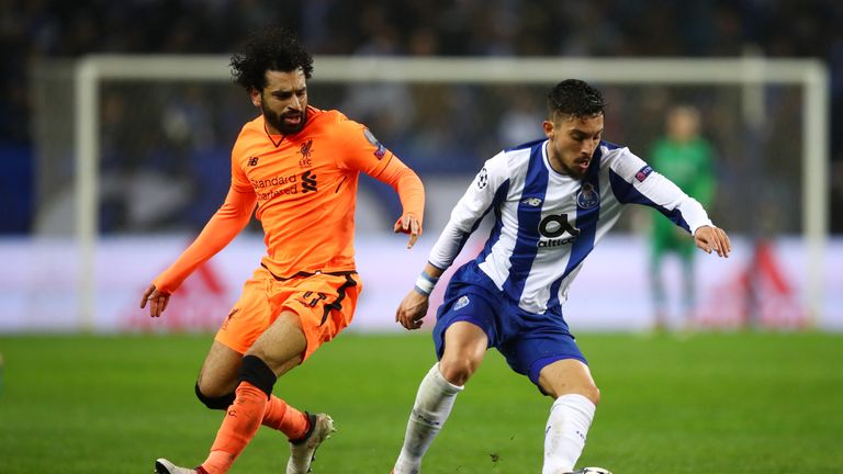 Mo Salah scored in Liverpool's 5-0 rout of Porto