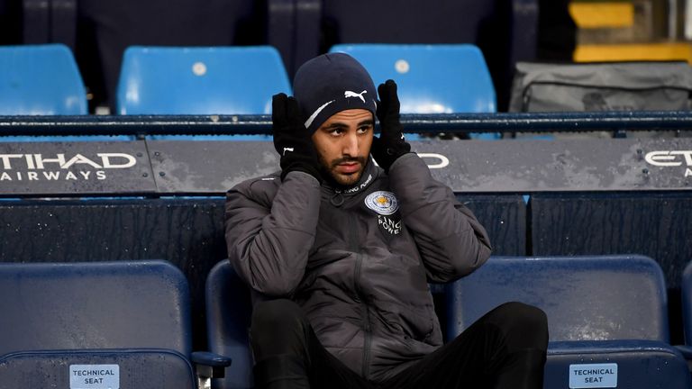 Riyad Mahrez was a second-half substitute for Leicester
