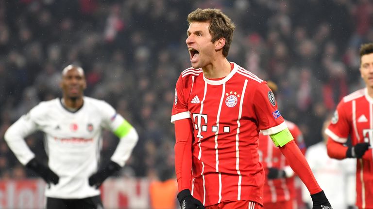 Only Cristiano Ronaldo and Lionel Messi have scored more than Thomas Muller in Champions League knock-out games