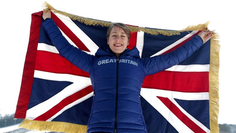 Lizzy Yarnold is aiming to defend her Olympic skeleton title