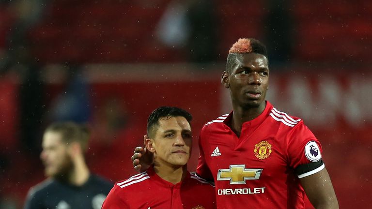 Paul Pogba (right) is a doubt for Tuesday's clash