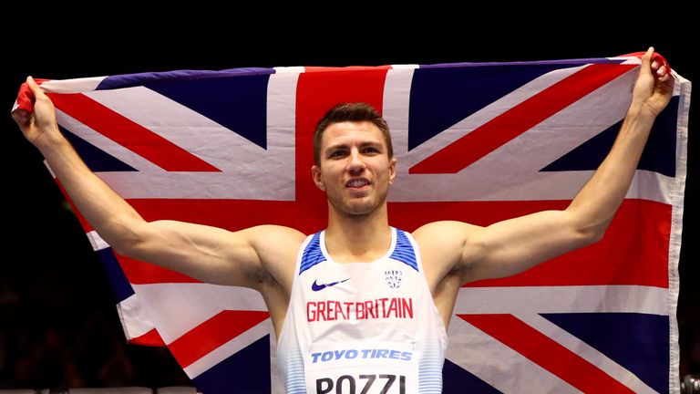 Andrew Pozzi had to wait after the race before finding out he was world champion