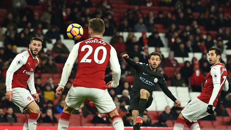 Manchester City beat Arsenal 3-0 at the Emirates last season