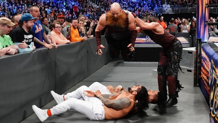 The Bludgeon Brothers unleashed a wave of destruction on The New Day and The Usos at Fastlane