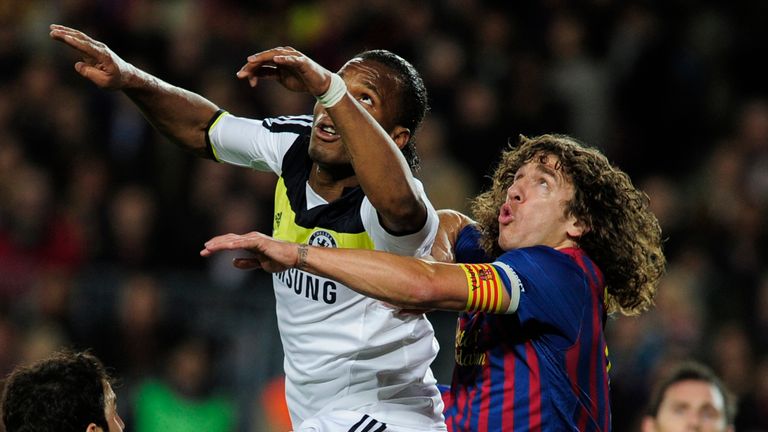 Puyol and Didier Drogba went head to head on several occasions