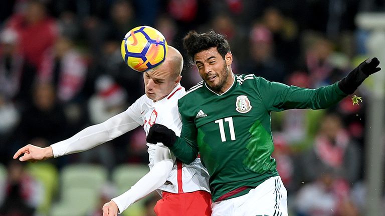 Vela in action for Mexico in a recent friendly with Poland