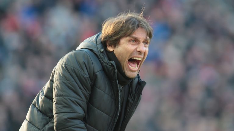 Conte is renowned for his animated behaviour on the sidelines