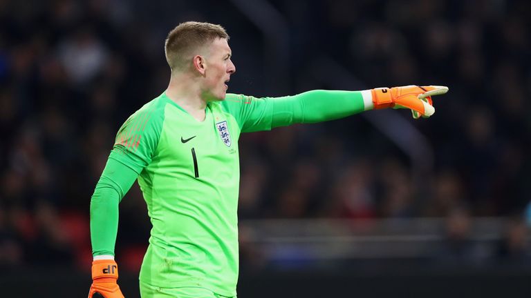 Jordan Pickford will be part of an inexperienced England goalkeeper group at the World Cup