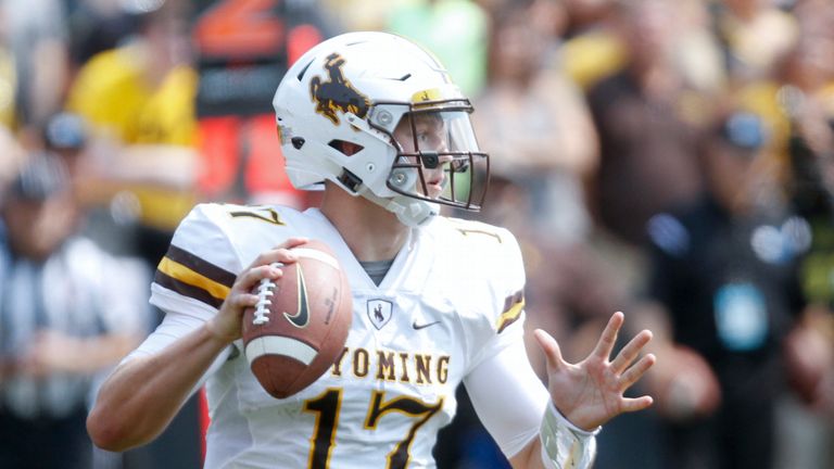 Wyoming quarterback Josh Allen impressed in his Combine throwing session