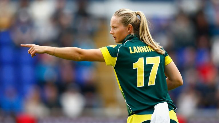 Lanning scored a century during the second one-day international in the 2015 Women's Ashes in Bristol