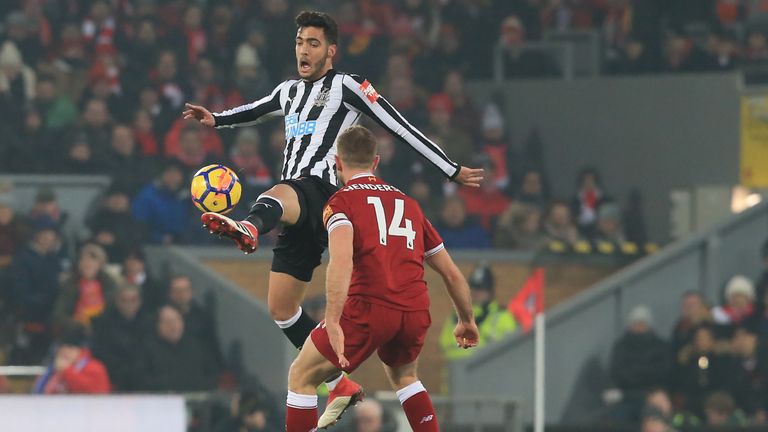 Mikel Merino in action for Newcastle