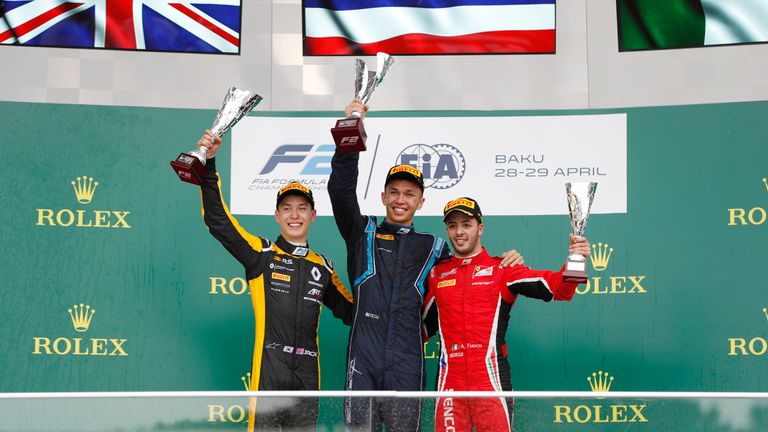 The F2 podium in Baku