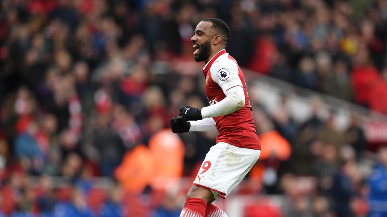 Alexandre Lacazette scored a late penalty in Arsenal's 3-0 win over Stoke