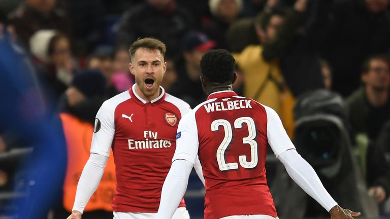 Goals from Danny Welbeck and Aaron Ramsey saved Arsenal from defeat in Russia on Thursday