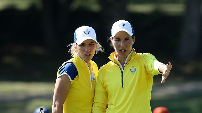 Carlota Ciganda (right) will partner Mel Reid in the event