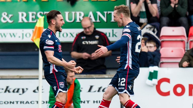 Alex Schalk (left) has scored 13 goals in all competitions for Ross County this season.