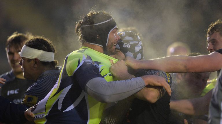 Tempers flared between both sets of players