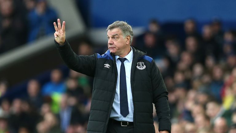 Allardyce's tactics were questioned by the Everton fans