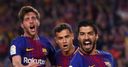 Barca survive red to draw Clasico