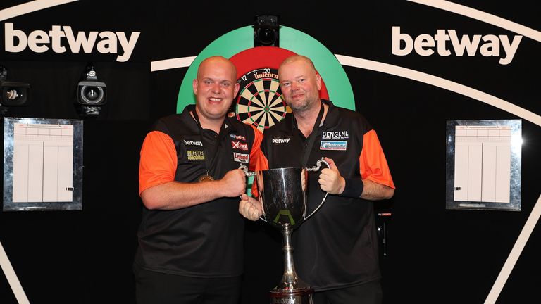 Micheal van Gerwen and Raymond van Barneveld will begin the defence of their title against Gibraltar