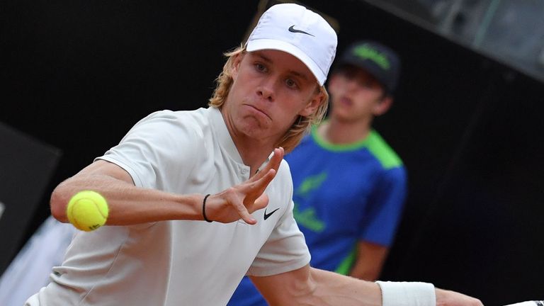 Shapovalov was making his debut at the Rome Masters this week