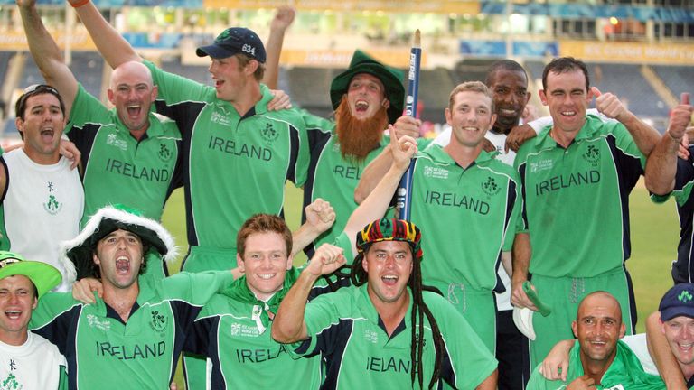 Eoin Morgan played for Ireland in theit upset win over Pakistan in the 2007 Cricket World Cup